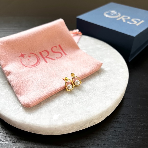 New ORSI Silver Isla Earrings Gold Plated - Picture 3 of 7